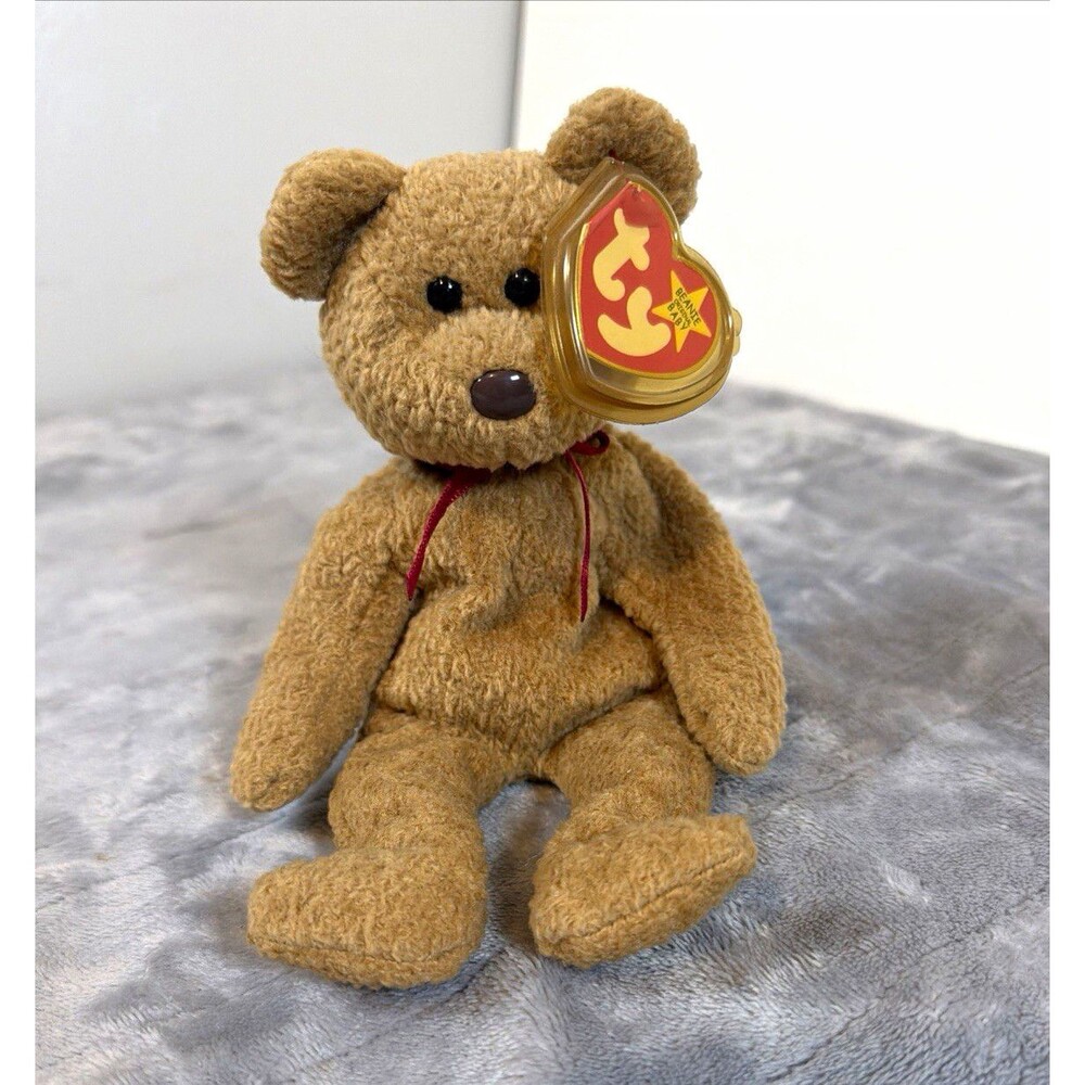 Ty Beanie Babies Curly Bear Plush Beanbag w/ Original Tag 1996 MPN Curly